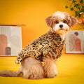 Leopard Print Fur Dog Coat