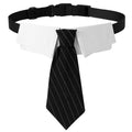 Black Pinstripe Dog Tie Collar