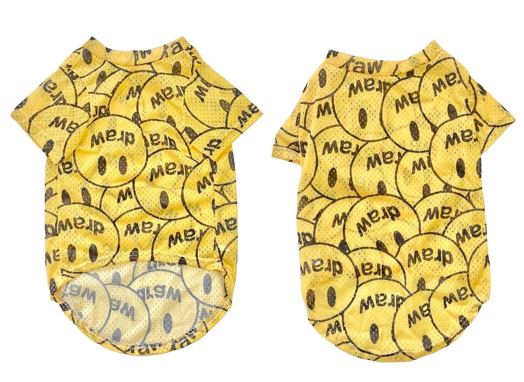Large Dog Sun Shirt with Cartoon Prints