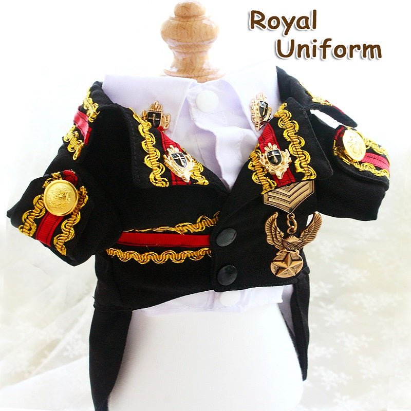 Black and Red Royal Military Dog Suit
