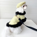 Yellow Tweed Dog Cape and Leash Set