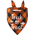 Plaid Trick or Treat Pet Bandana