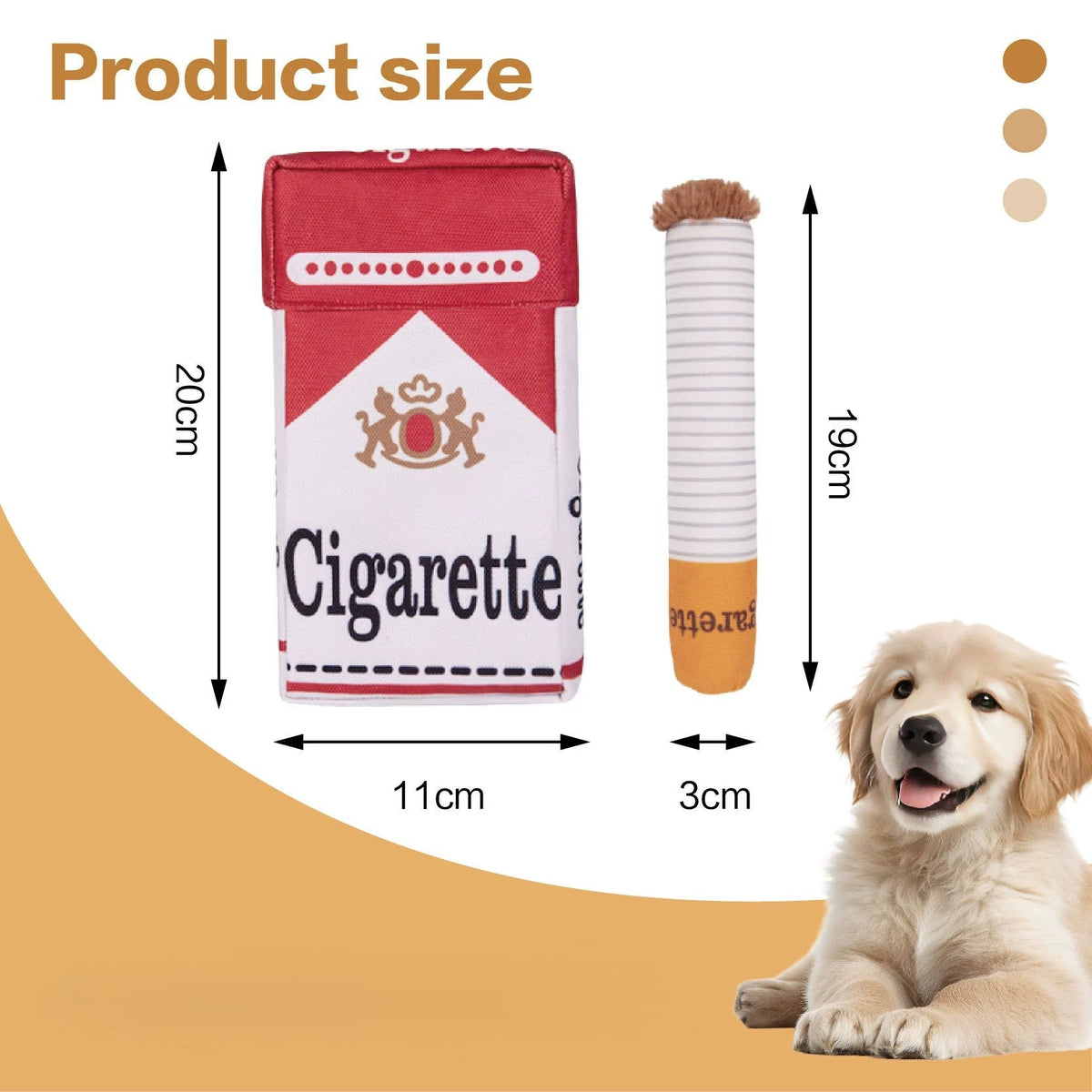 Cigarette Pack Plush Dog Toy Set