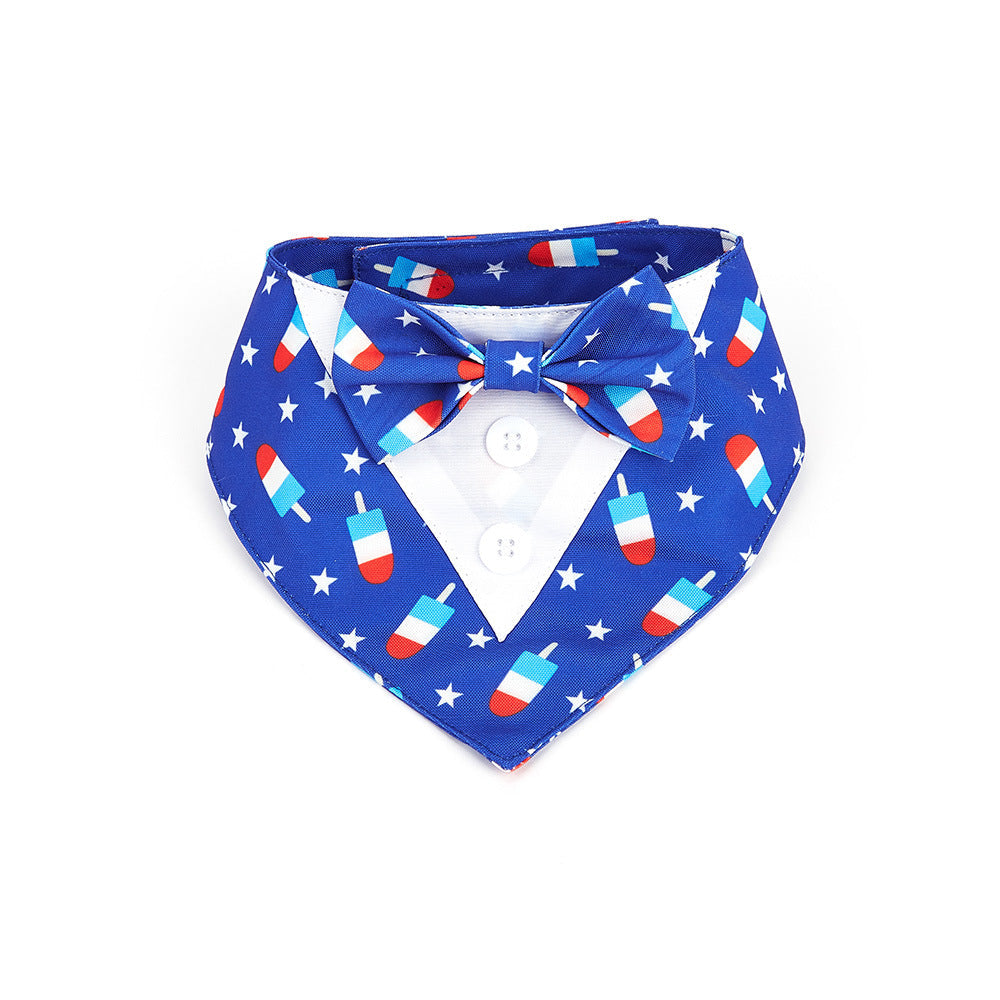 Patriotic Popsicle Dog Tuxedo Bandana