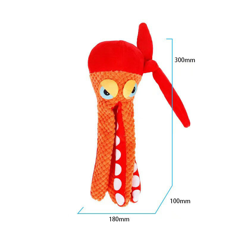 Octopus Plush Squeaky Dog Toy
