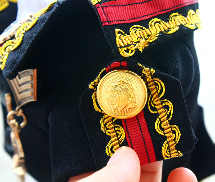 Black and Red Royal Military Dog Suit