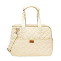 Cream Quilted Pet Carrier Bag