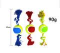 Single Tennis Ball Rope Dog Tug Toy
