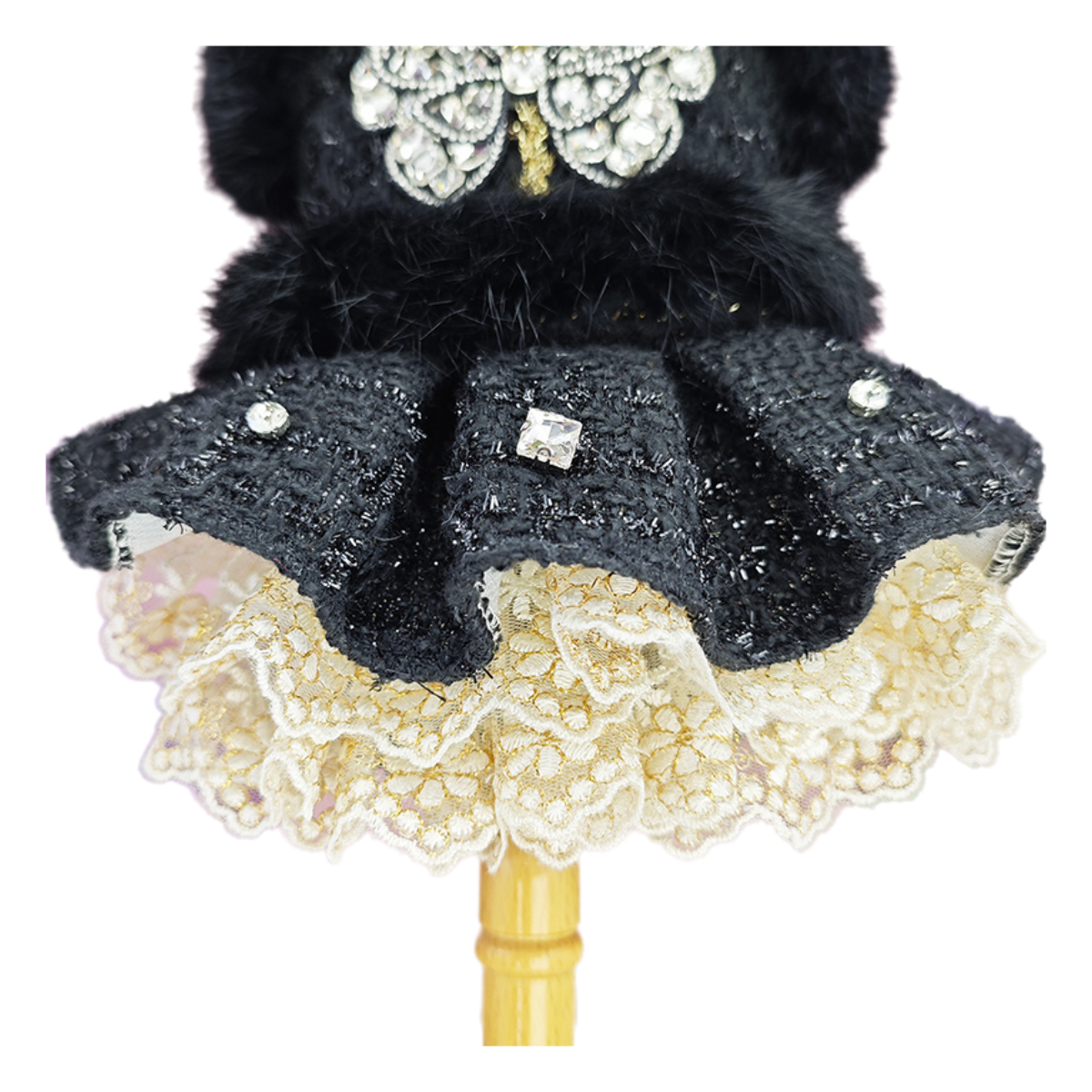 Black Butterfly Dog Coat Dress