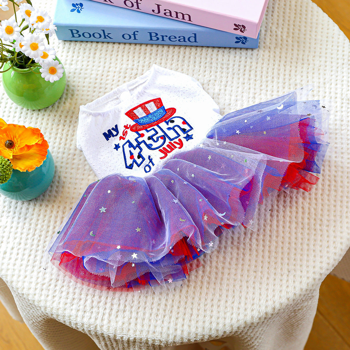 Patriotic Tulle Dog Dress