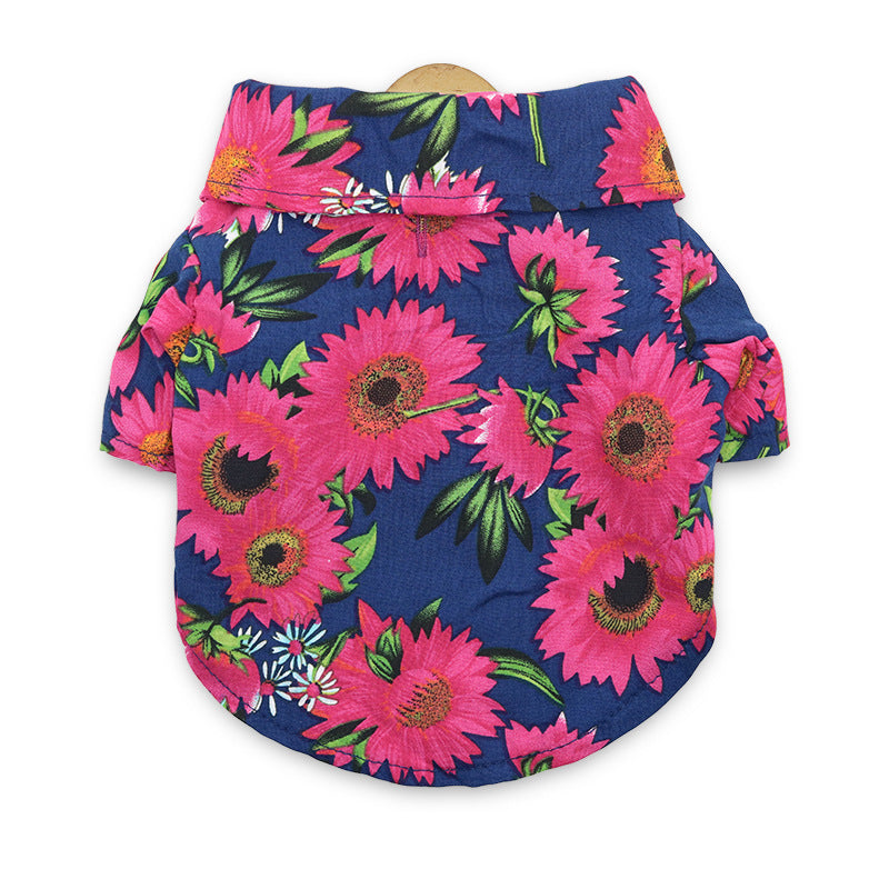 Tropical Floral Dog Beach Shirt