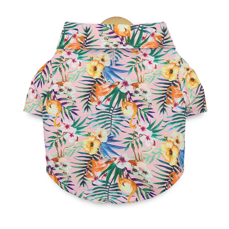 Tropical Floral Dog Beach Shirt