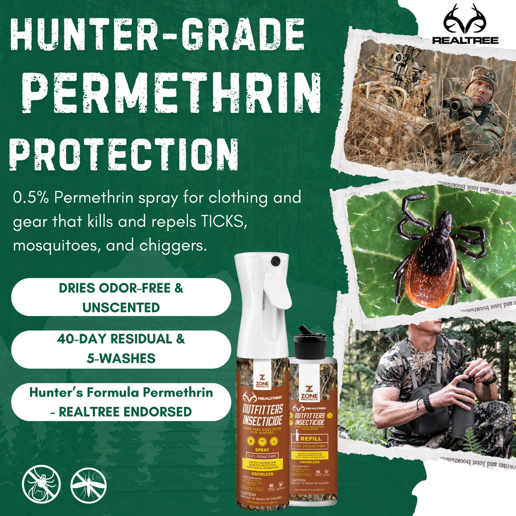 Permethrin Insecticide; Realtree Outfitter's Permethrin Spray Bundle, Mistosol + Refill