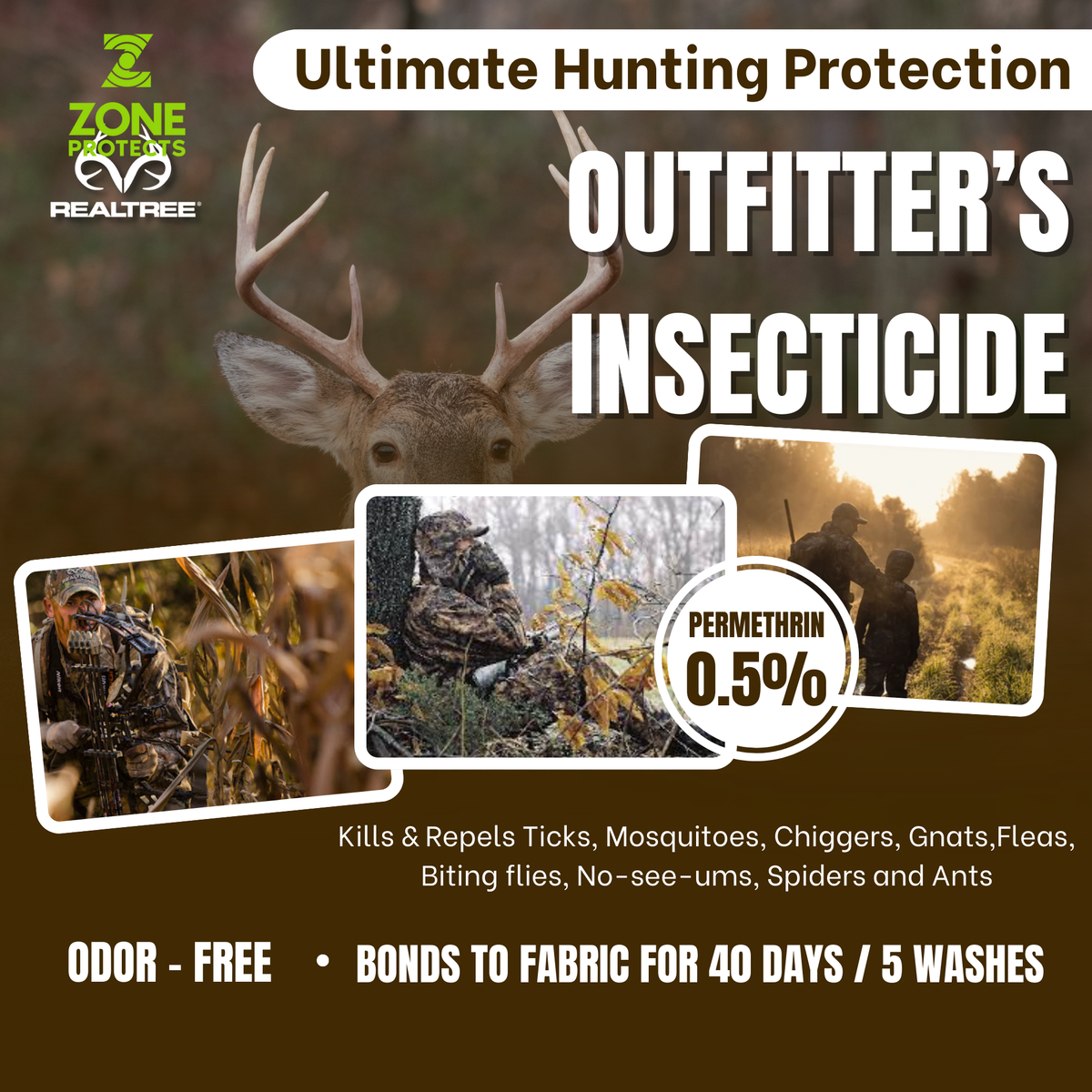 Realtree Outfitter's Permethrin Bundle, 32oz Spray + 32oz Refill