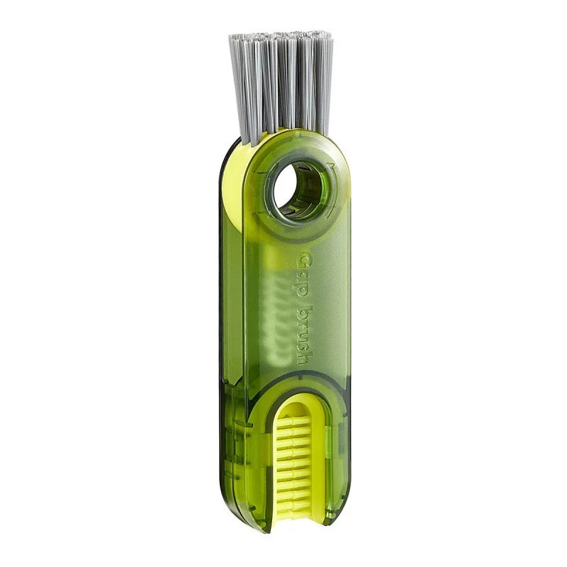3-in-1 Milk & Water Bottle Cup Lid Cleaning Brush – Multi-Functional Straw & Crevice Cleaner, U-Shaped Bottle Gap Cleaning Tool