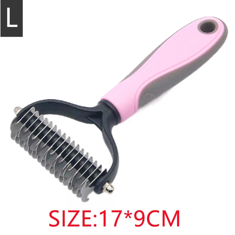 Professional Pet Hair Removal Comb | Shedding Tool for Dogs and Cats