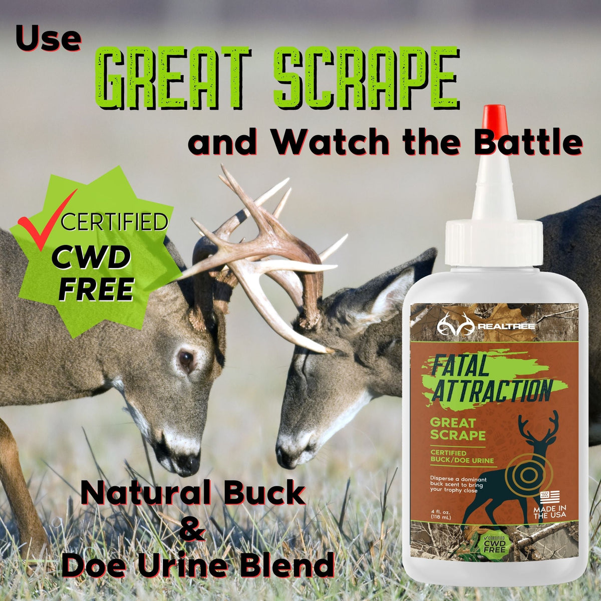 Realtree Buckmaster Bundle; Insect Repellent PLUS Deer Attractants