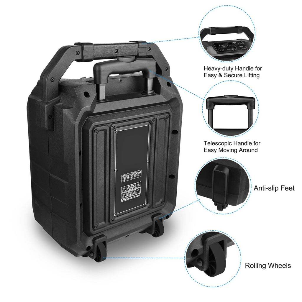 Portable Wireless Party Speaker with Disco Lighting
