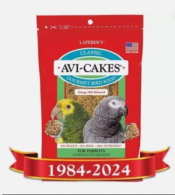 Lafeber Classic Avi-Cakes for Parrot 12-Oz Nutri-berries Bird Food Parrot Food