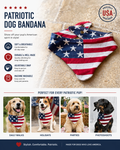 Patriotic American Flag Dog Bandana
