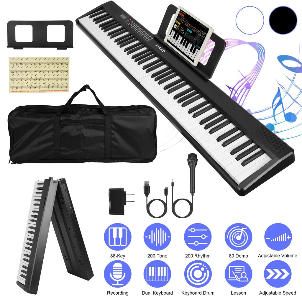 GBruno 88 Keys Foldable Full Size Keyboard