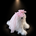 Tulle Bow Pet Veil Hair Clip