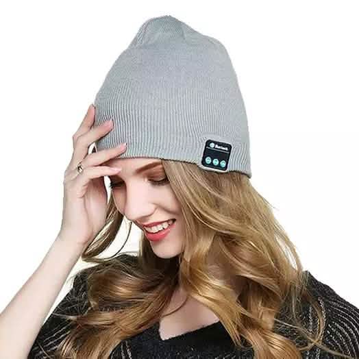 Beanie with Built In Wireless Bluetooth Headphones