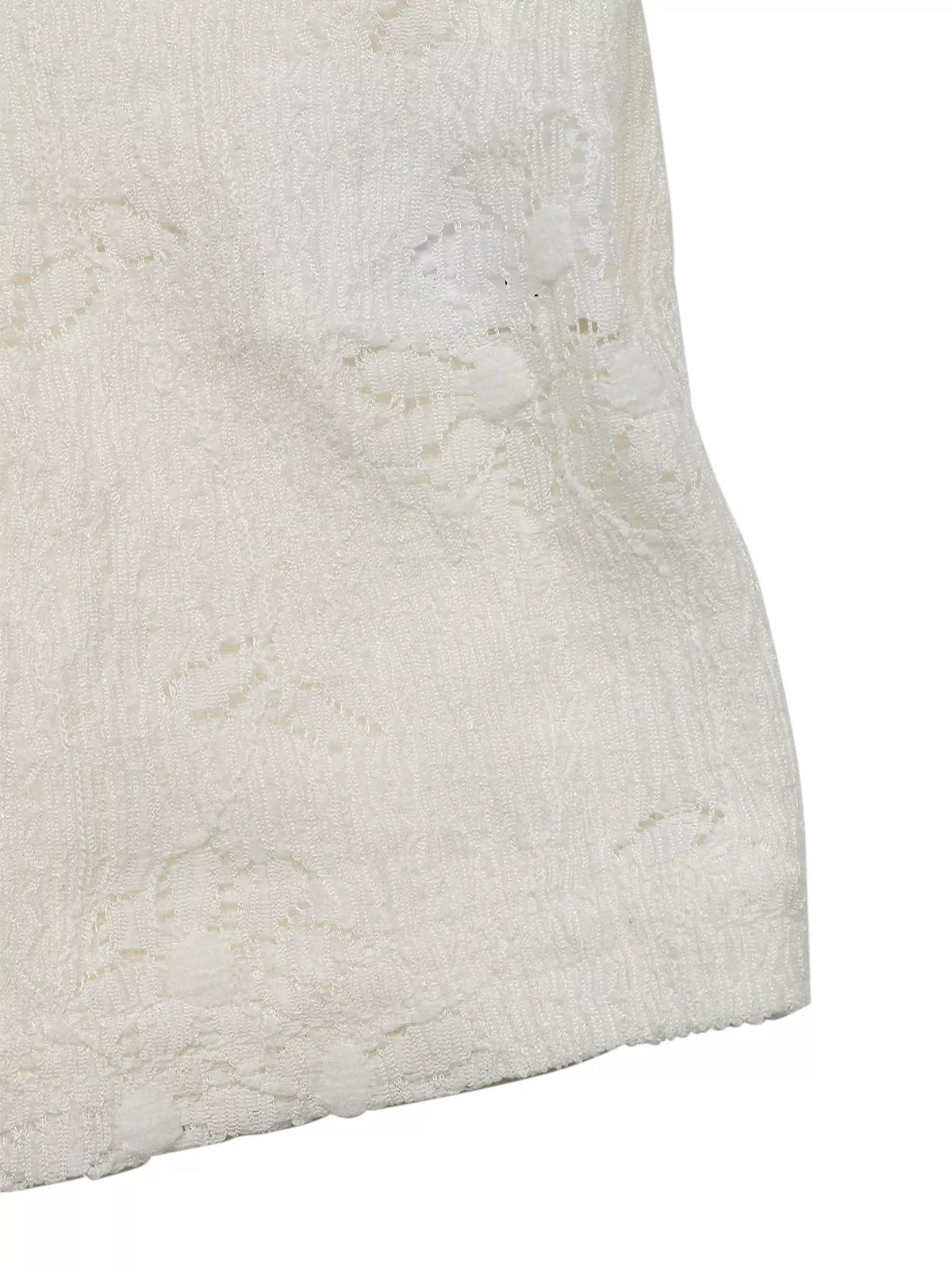 Lace Tie-Front Ruffle Hem Cami