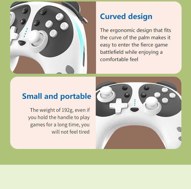 Cute Black White Joystick Wireless Bluetooth Panda Joystick Remote Controller Gamepad Compatible With For PC Laptop