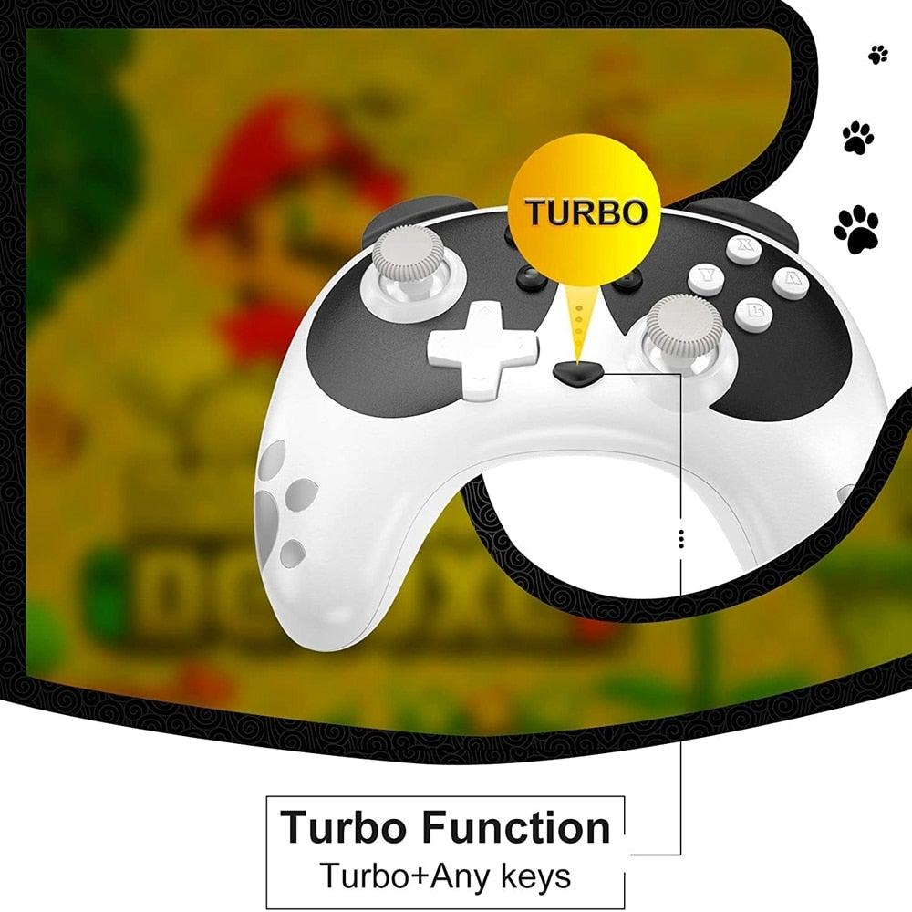 Cute Black White Joystick Wireless Bluetooth Panda Joystick Remote Controller Gamepad Compatible With For PC Laptop