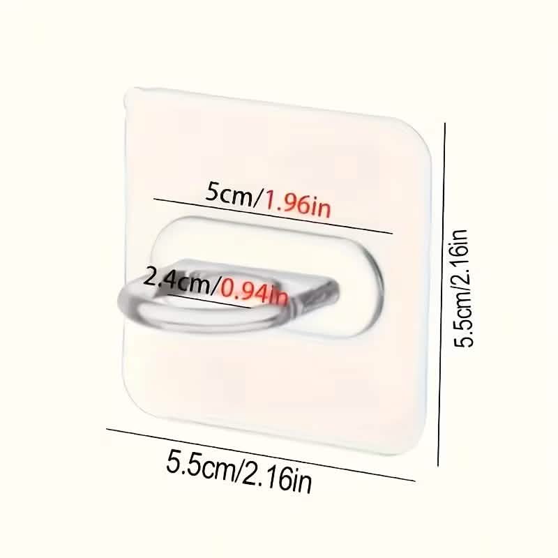 4-Pack Clear Adhesive Utility Hooks
