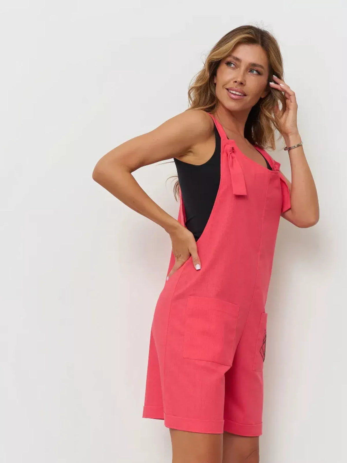 Sleeveless Tie-Strap Romper