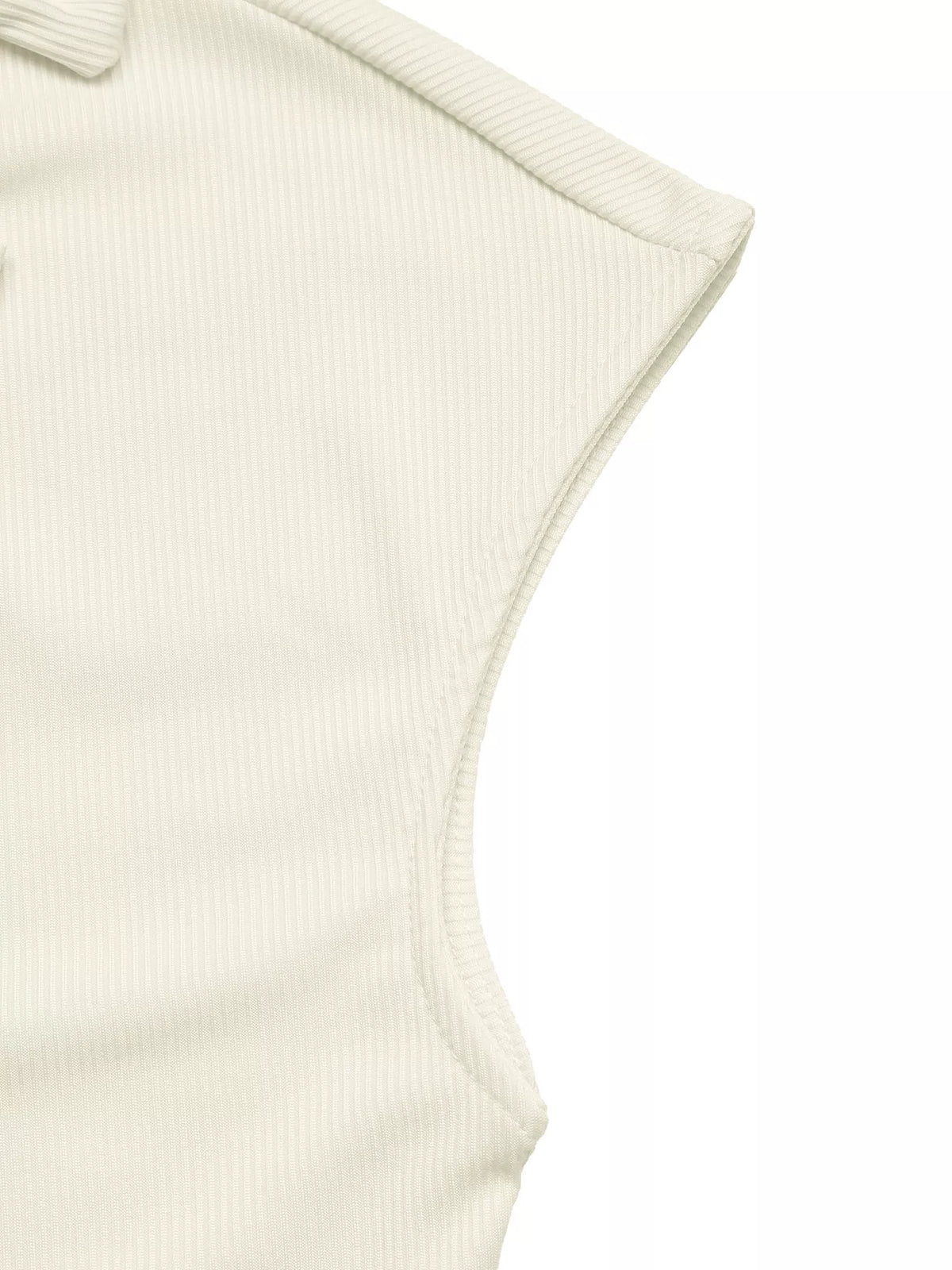 Ribbed Knit Bow Decor V-Neck T-Shirt