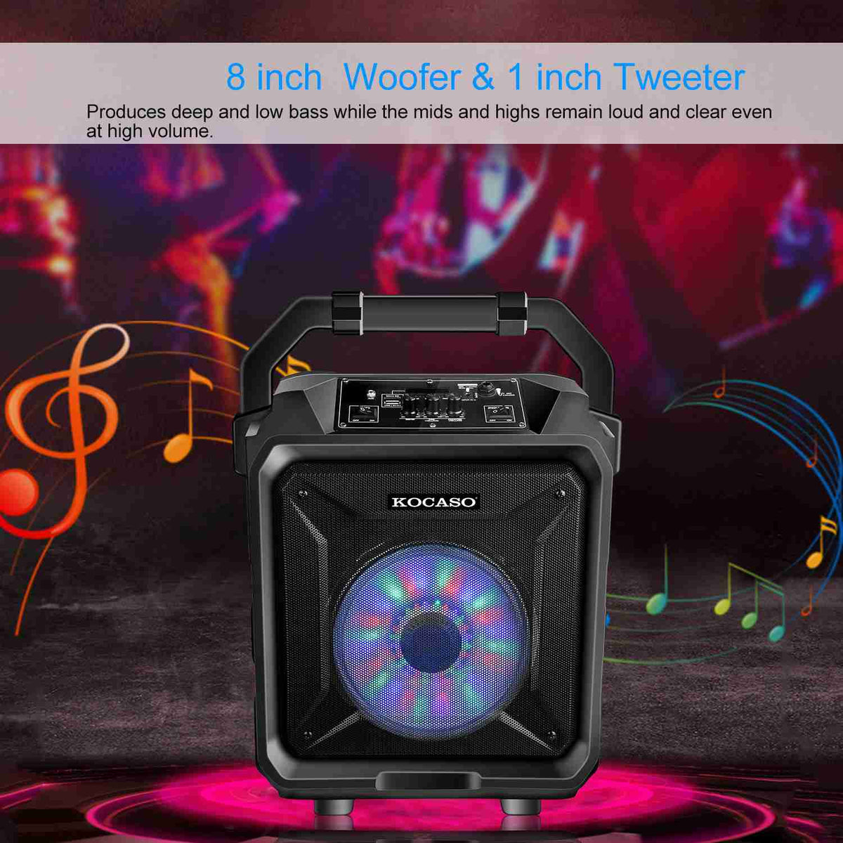 Portable Wireless Party Speaker with Disco Lighting