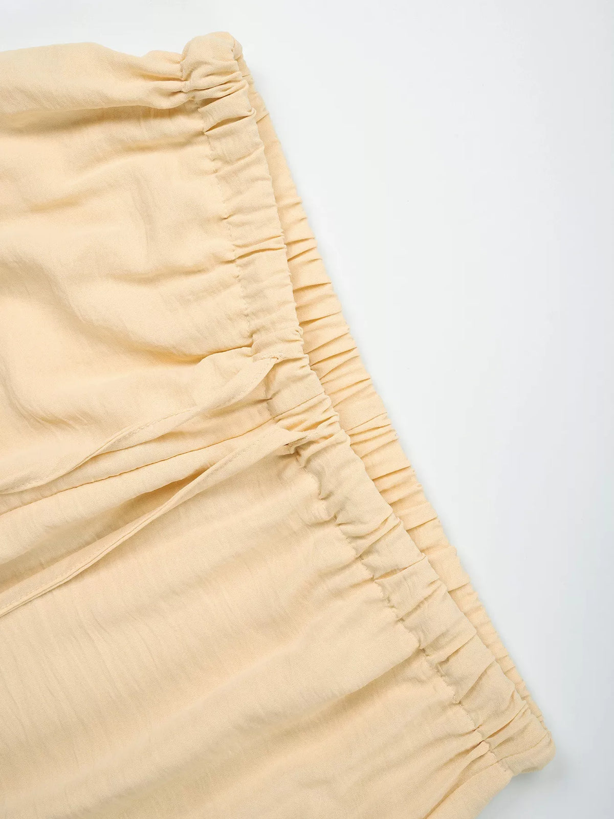 Drawstring Wide Leg Pants