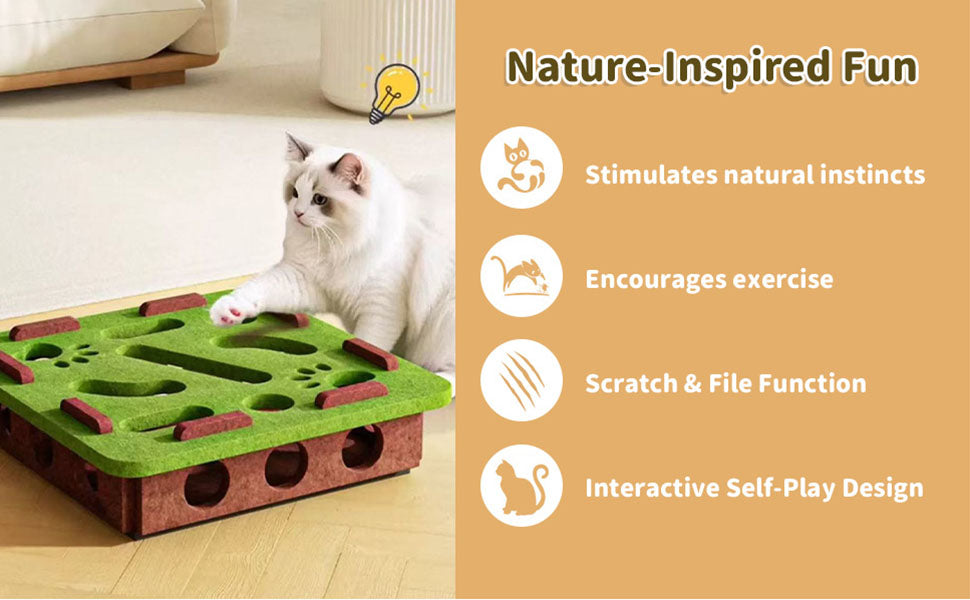 Square Felt Cat Puzzle Track Toy