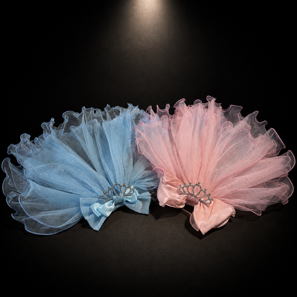 Tulle Tiara Pet Veil Headpiece