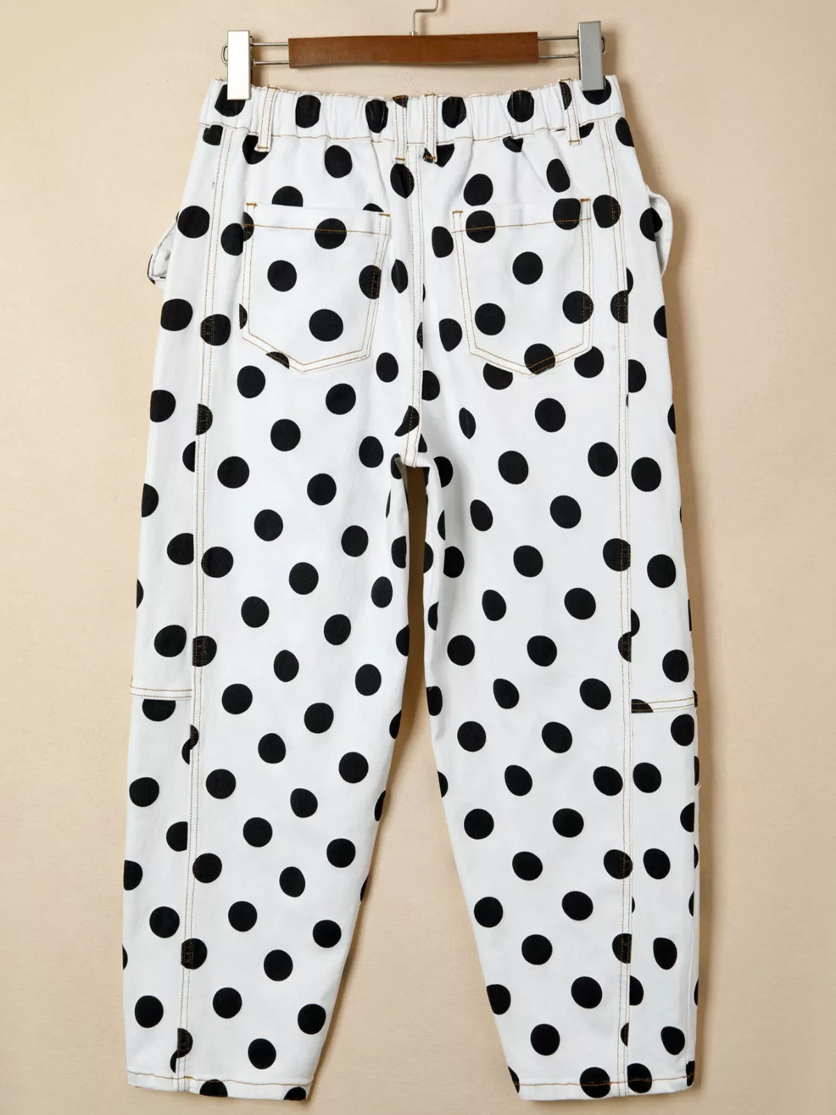Polka Dot High-Waisted Jeans