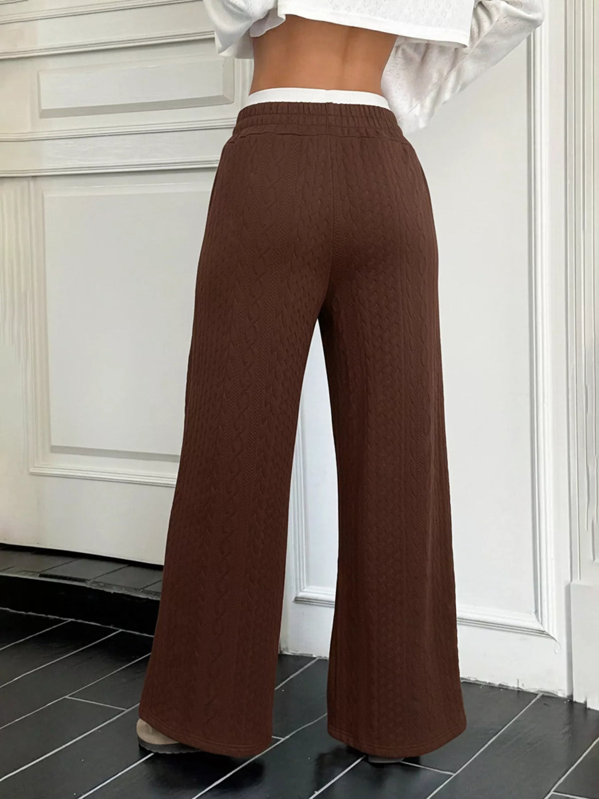 Drawstring Wide Leg Pants