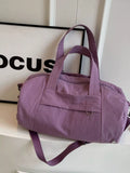 Solid Color Lightweight Travel Duffel Bag