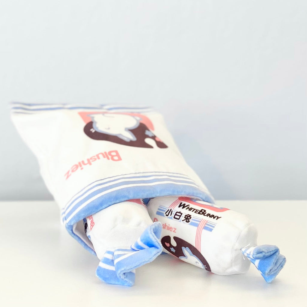 White Bunny Candy Interactive/Nosework 3 Piece Dog Toy