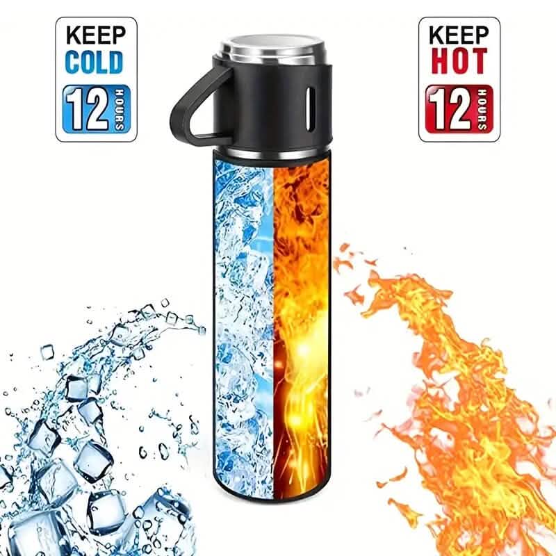 Insulated Stainless Steel Vacuum Flask Set
