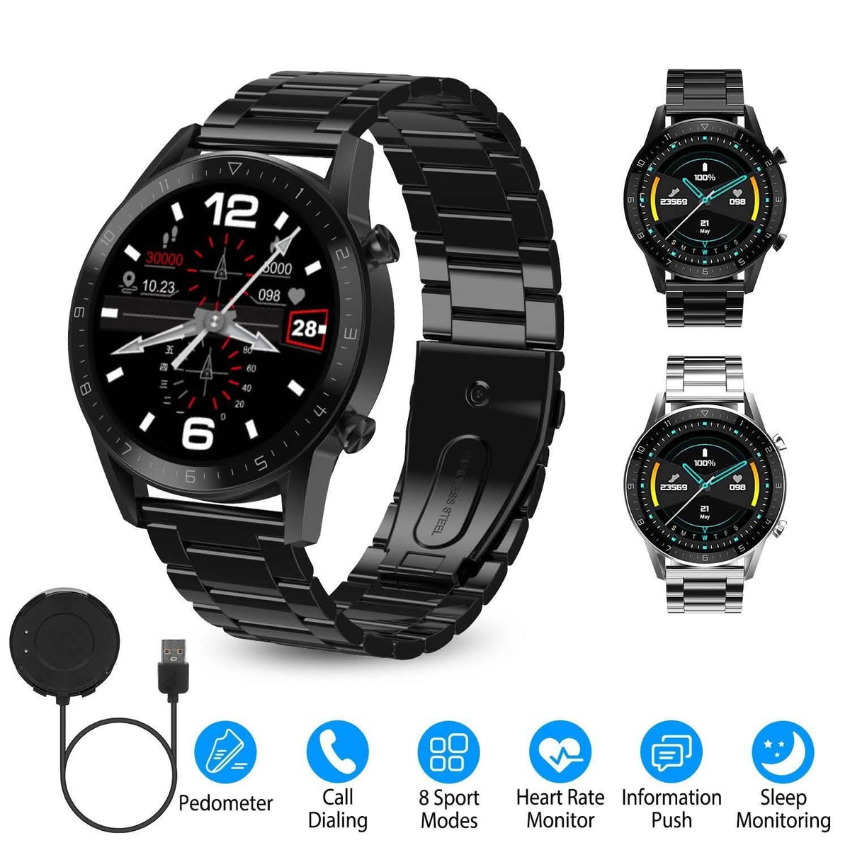 IP67 Waterproof Wireless Smartwatch Fitness Tracker