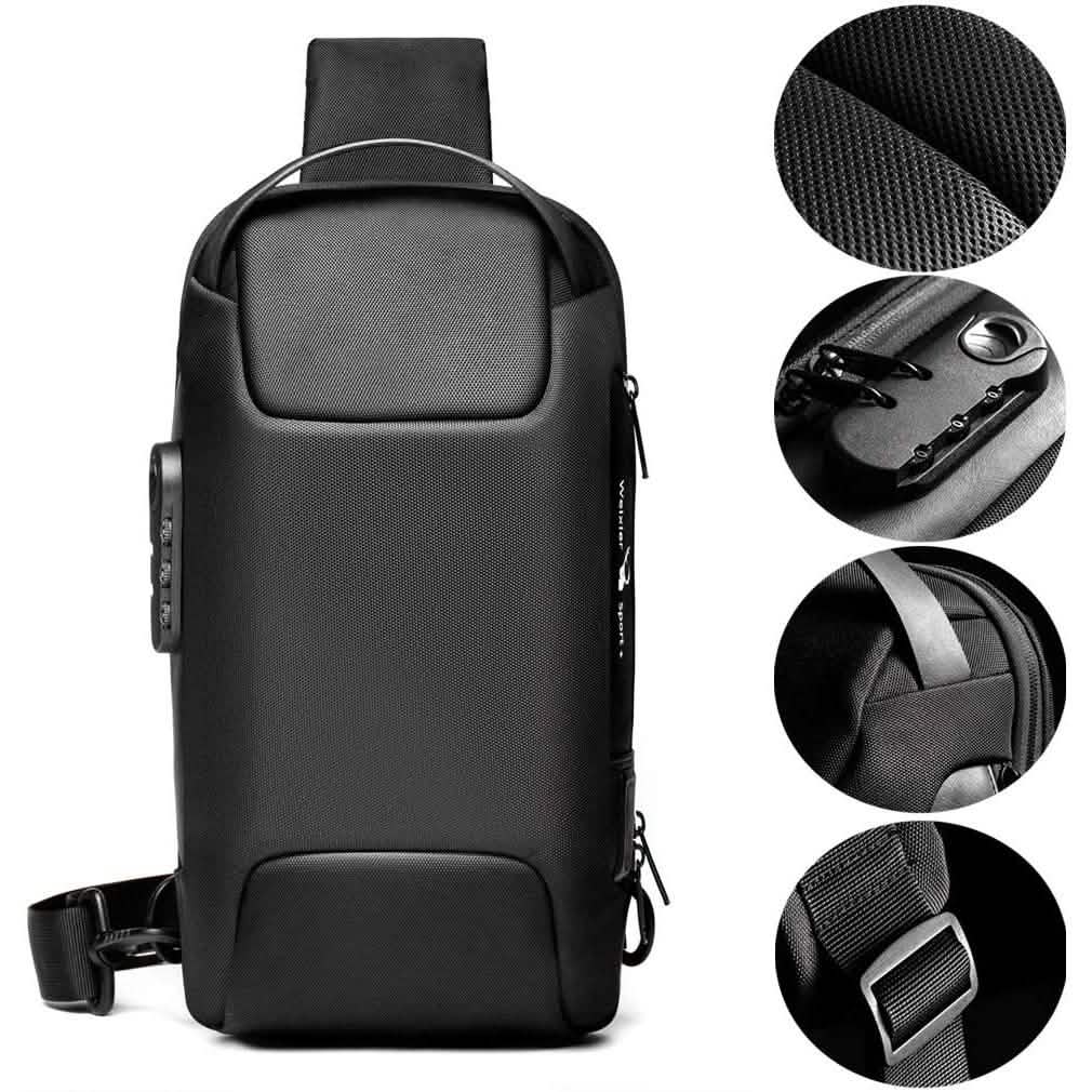 KPYWZER Anti-theft Sling Backpack with USB Charging Port