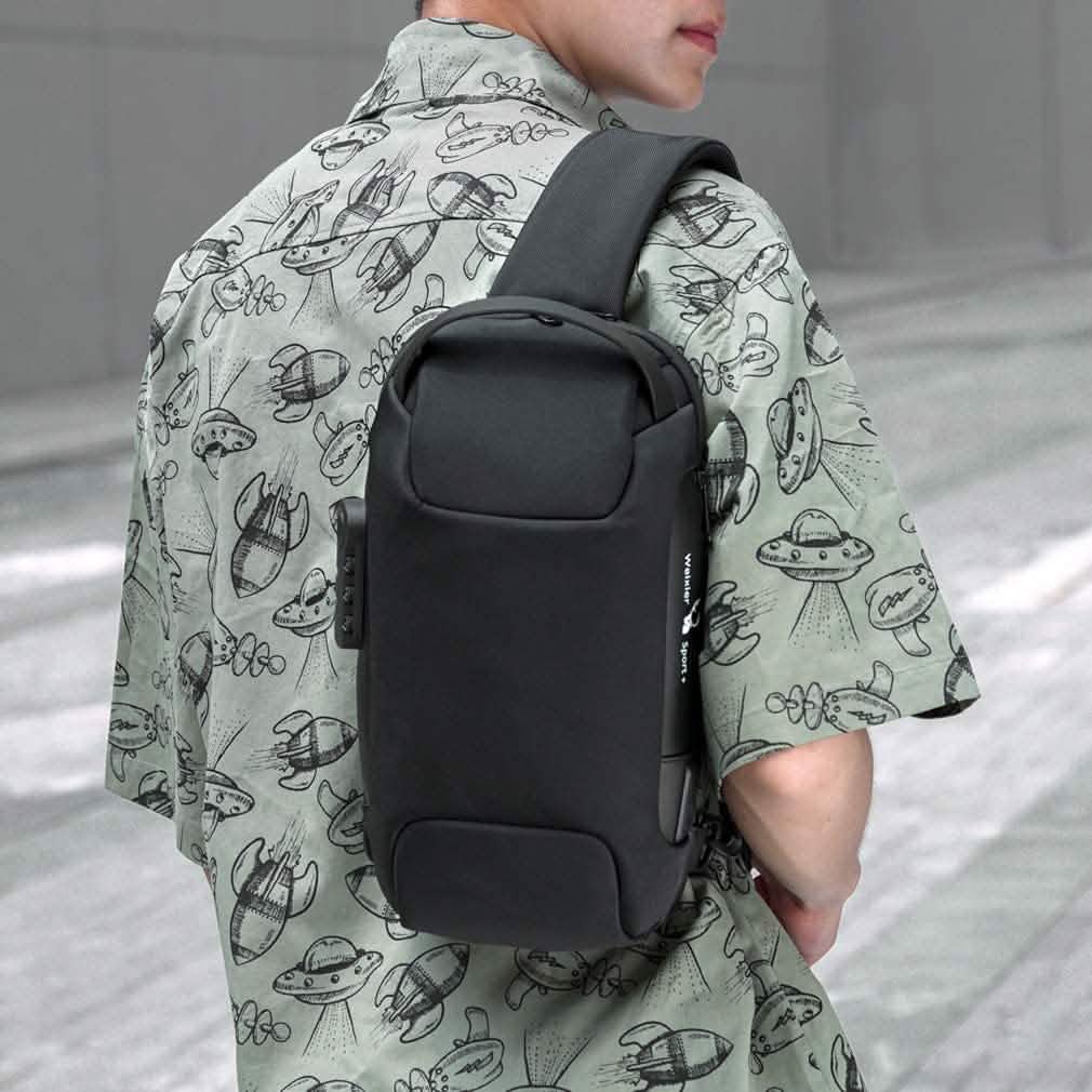 KPYWZER Anti-theft Sling Backpack with USB Charging Port