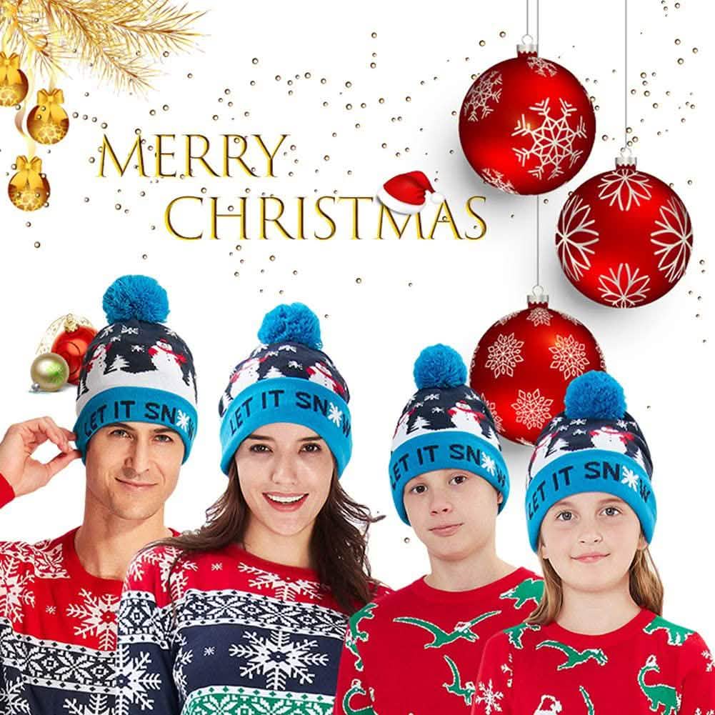 LED Christmas Knitted Hat