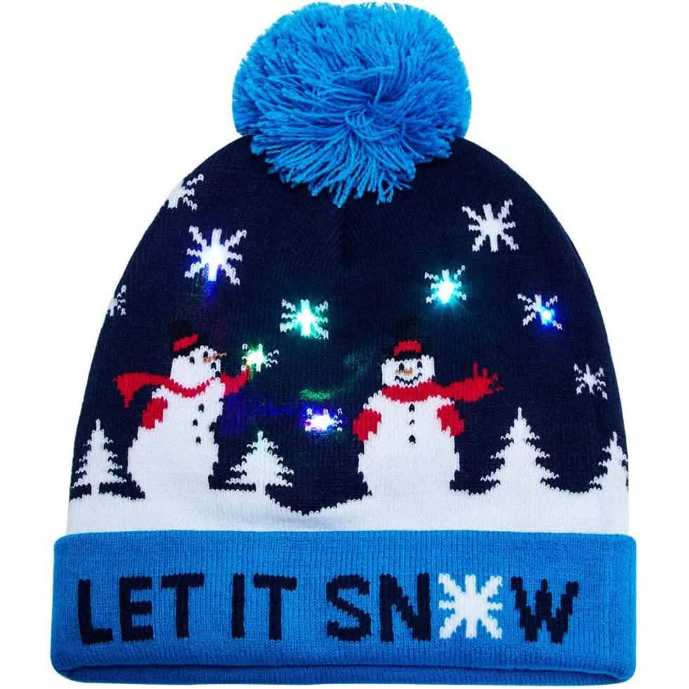 LED Christmas Knitted Hat