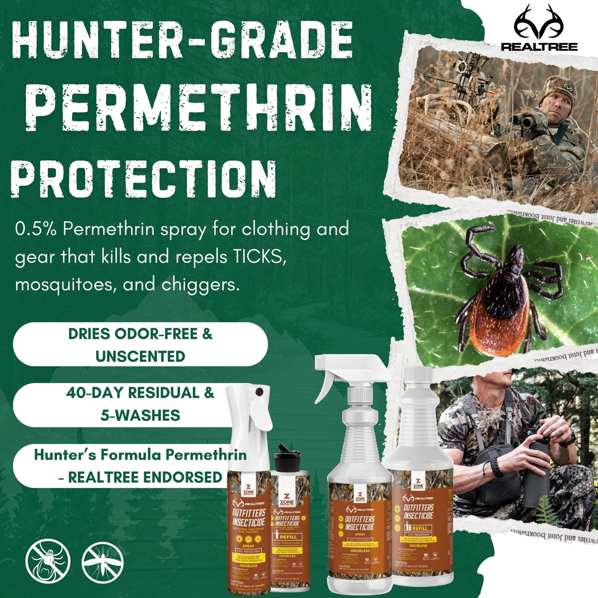 Realtree Outfitter's Permethrin Refill, 32oz