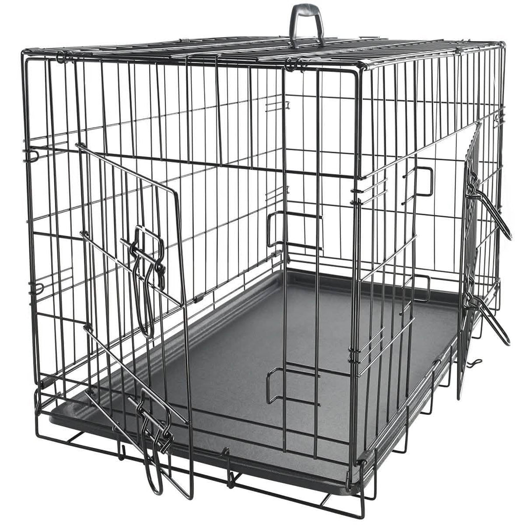 Paws & Pals Double Door Wire Dog Crate with Tray