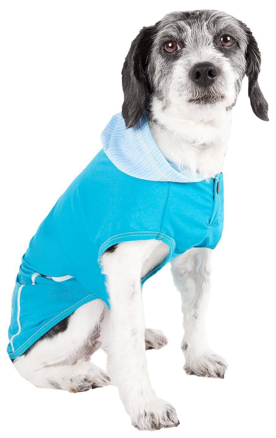 Pet Life ® Active 'Pull-Rover' 4-Way Stretch Sleeveless Fitness Yoga Dog T-Shirt Hoodie